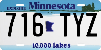 MN license plate 716TYZ