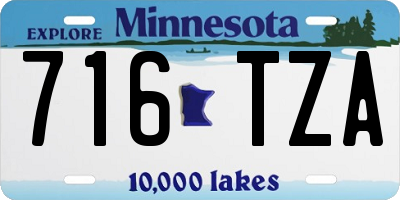 MN license plate 716TZA