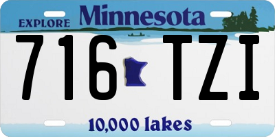 MN license plate 716TZI