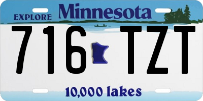 MN license plate 716TZT
