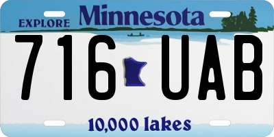 MN license plate 716UAB