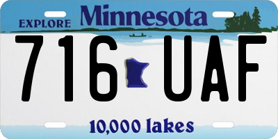 MN license plate 716UAF