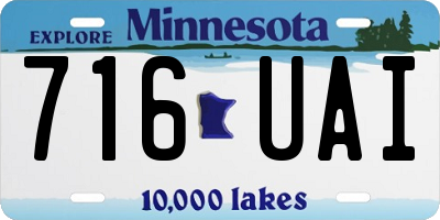 MN license plate 716UAI