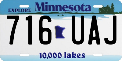 MN license plate 716UAJ