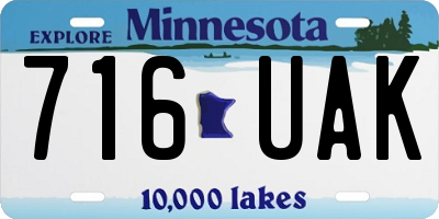 MN license plate 716UAK