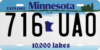 MN license plate 716UAO