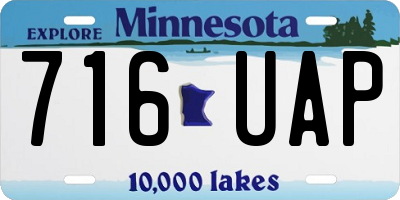MN license plate 716UAP