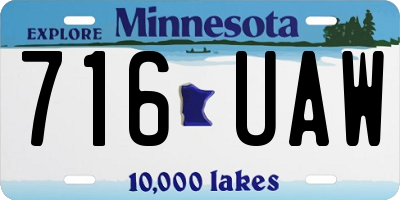 MN license plate 716UAW