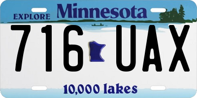 MN license plate 716UAX