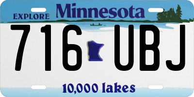 MN license plate 716UBJ
