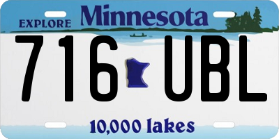 MN license plate 716UBL