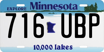 MN license plate 716UBP