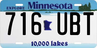 MN license plate 716UBT