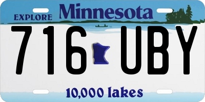 MN license plate 716UBY