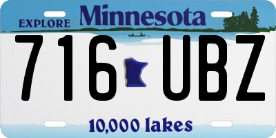 MN license plate 716UBZ