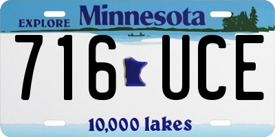 MN license plate 716UCE