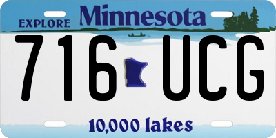 MN license plate 716UCG