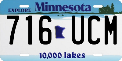 MN license plate 716UCM