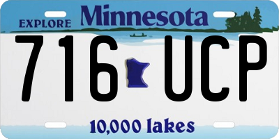 MN license plate 716UCP