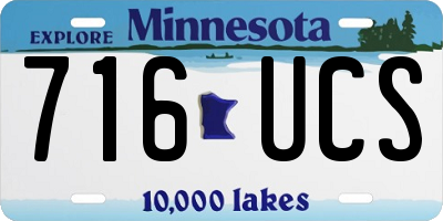 MN license plate 716UCS