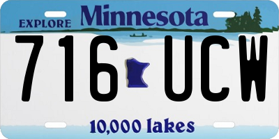 MN license plate 716UCW