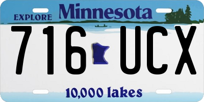 MN license plate 716UCX