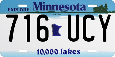 MN license plate 716UCY