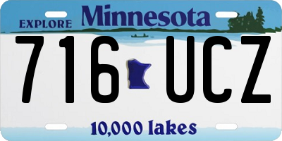 MN license plate 716UCZ