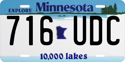 MN license plate 716UDC