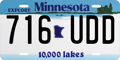 MN license plate 716UDD