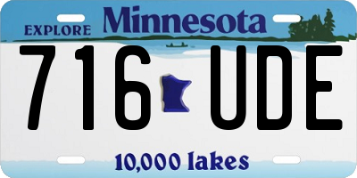 MN license plate 716UDE
