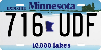 MN license plate 716UDF