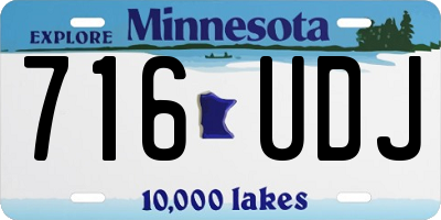 MN license plate 716UDJ