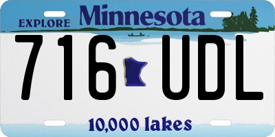 MN license plate 716UDL