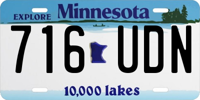 MN license plate 716UDN