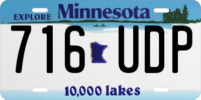 MN license plate 716UDP