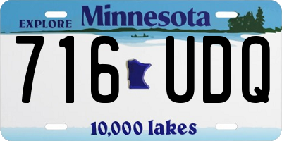 MN license plate 716UDQ