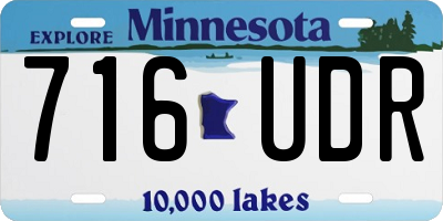 MN license plate 716UDR