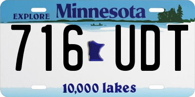 MN license plate 716UDT