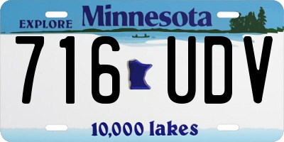 MN license plate 716UDV