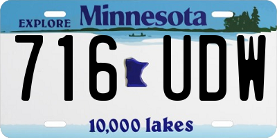 MN license plate 716UDW