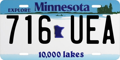 MN license plate 716UEA