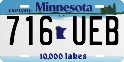 MN license plate 716UEB