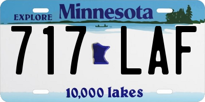 MN license plate 717LAF