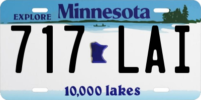 MN license plate 717LAI