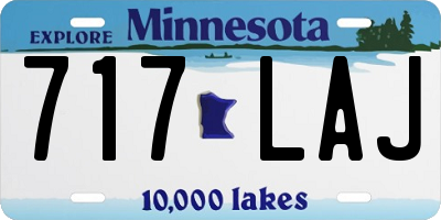 MN license plate 717LAJ