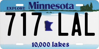 MN license plate 717LAL