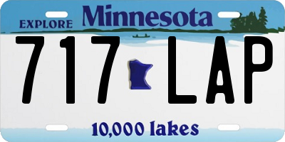 MN license plate 717LAP