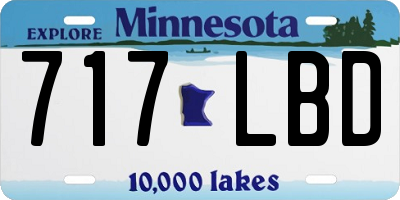MN license plate 717LBD