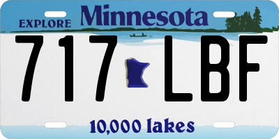 MN license plate 717LBF